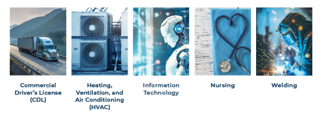 CDL, HVAC, IT, Nusring and Welding